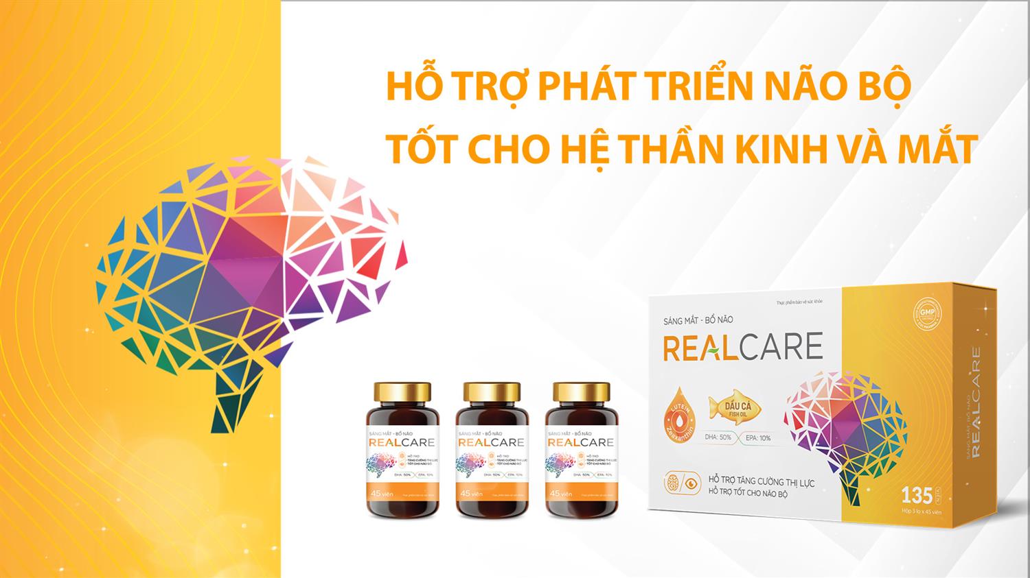 BỔ SUNG DƯỠNG CHẤT CHO NÃO BỘ VÀ MẮT VỚI BỔ NÃO, SÁNG MẮT REALCARE